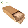 Disposable Wooden Cutlery Set with Paper Box -100pcs Packing Eco-Friendly Wooden Cutlery Kit Wholesale