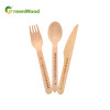 160mm - Birch Material Disposable Wooden Cutlery Set for Restaurants Wooden Tableware Kit Wholesale