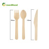 160mm - Birch Material Disposable Wooden Cutlery Set for Restaurants Wooden Tableware Kit Wholesale