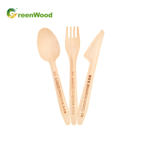 Eco-Friendly Disposable Wooden Cutlery Set-165mm Cutlery Wholesale Factory