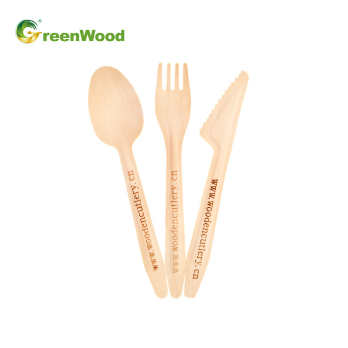 Eco-Friendly Disposable Wooden Cutlery Set-165mm Cutlery Wholesale Factory