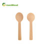 100mm Small Round Wooden Ice Cream Spoon Biodegradable Disposable Wooden Dessert Spoon Environmentally Friendly Spoon