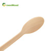 100mm Small Round Wooden Ice Cream Spoon Biodegradable Disposable Wooden Dessert Spoon Environmentally Friendly Spoon