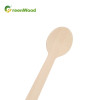 100mm Small Round Wooden Ice Cream Spoon Biodegradable Disposable Wooden Dessert Spoon Environmentally Friendly Spoon