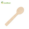 100mm Small Round Wooden Ice Cream Spoon Biodegradable Disposable Wooden Dessert Spoon Environmentally Friendly Spoon