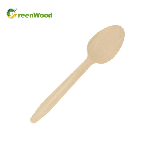 165mm Disposable Wooden Spoon | Environmentally Friendly Biodegradable Wooden Spoons