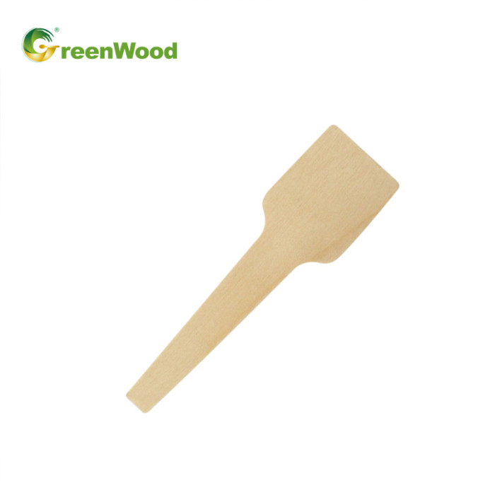 70mm Small Disposable Ice Cream Spoon | Environmentally Friendly Biodegradable Wooden Spoon Wholesale