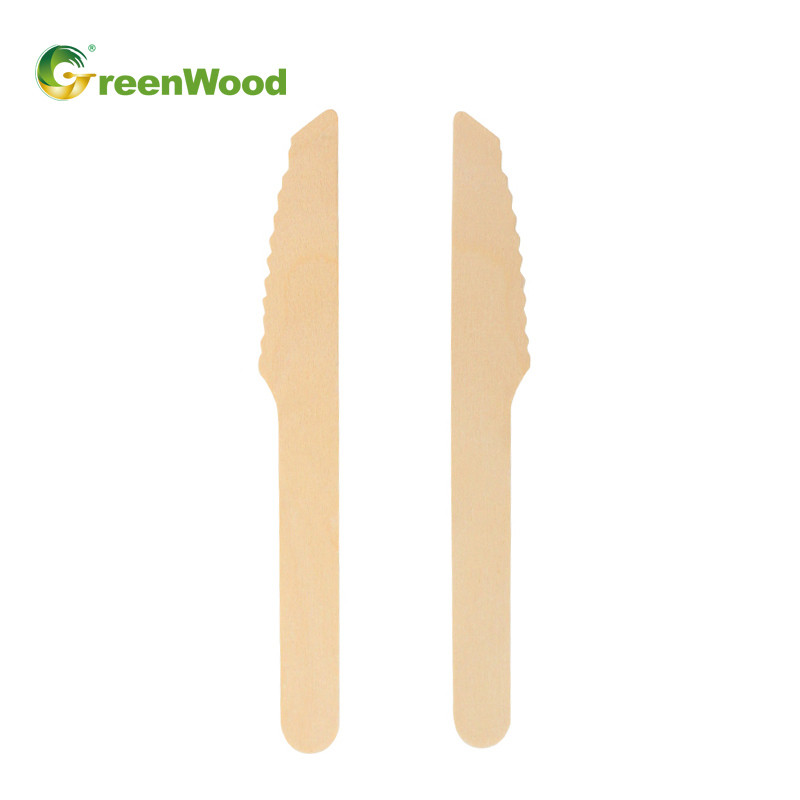 140mm Disposable Wooden Knife | Eco-friendly Compostable Knives | Natural Biodegradable Wooden Knife