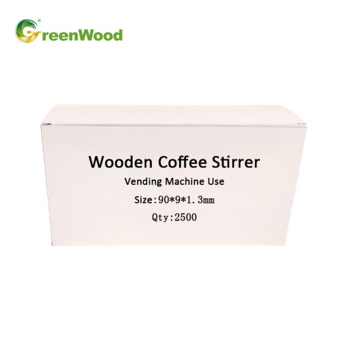 Eco-Friendly Disposable Wooden Coffee Stirrer for Vending Machine Use Biodegradable Stirrer