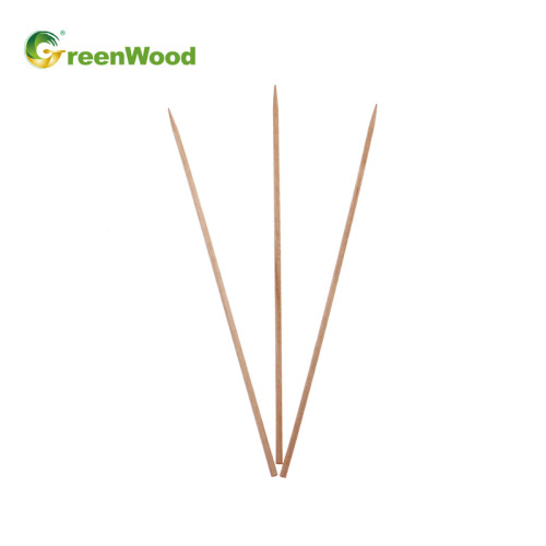 Eco-Friendly Round Wooden Skewer Disposable Wooden BBQ Stick Barbecue Wholesale