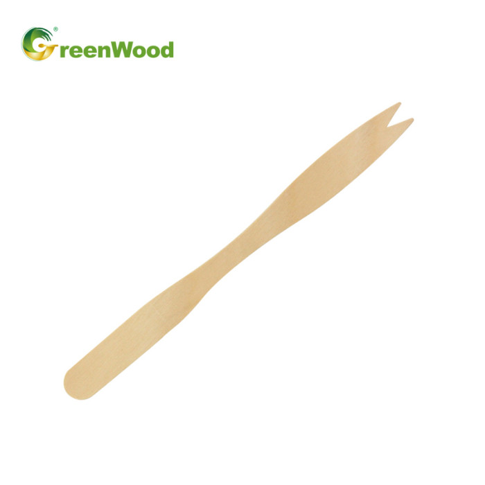 140mm - Wooden Fork Disposable Wooden Fruit Fork Wooden Cake Fork Wholesale Wooden Food Picks