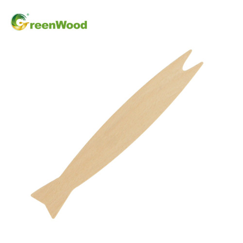 90mm - Wooden Fork Biodegradable Disposable Wooden Fruit Fork For Take-out Wooden Food Picks Fork Wholesale