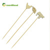 Multicolor Wooden Cocktail Skewer Eco-Friendly Color Disposable Food Wooden Decorative Skewer For Fruit Kabobs