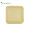 Eco Friendly Disposable Wooden Plate Round Wooden Tray Square Wooden Dish