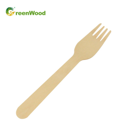 160mm Disposable Wooden Fork | Natural Biodegradable Wooden Fork | Eco-friendly Compostable Birch Cutlery
